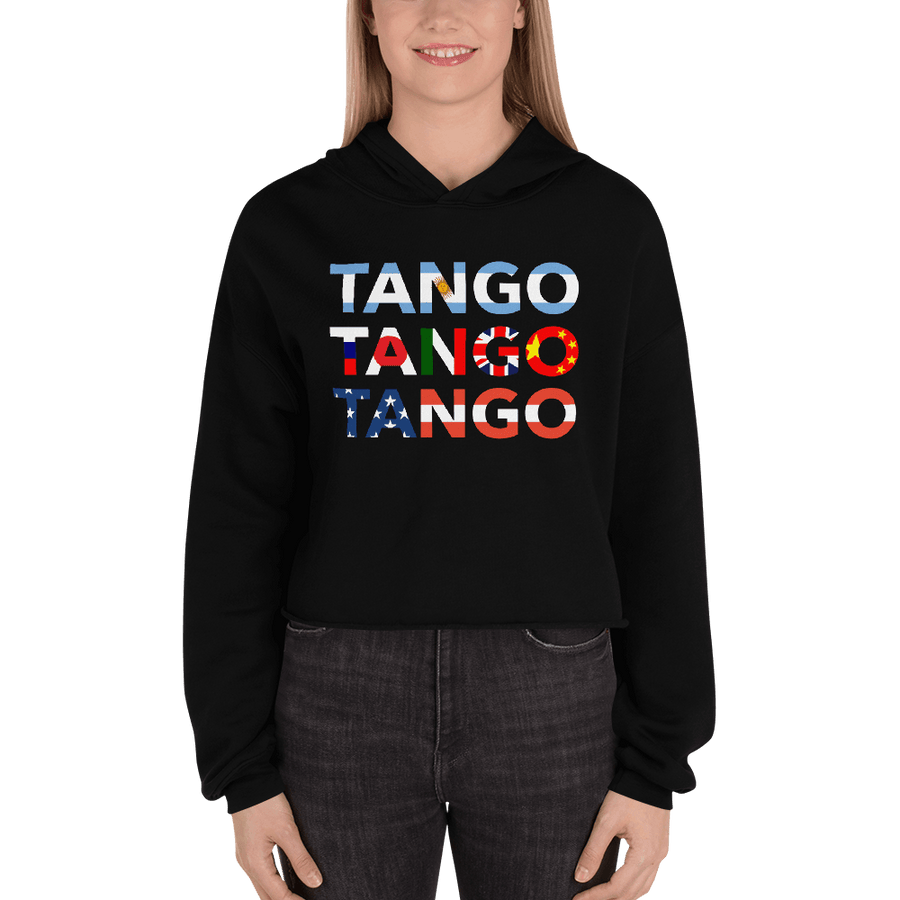 Three Tangos Unisex Crop Hoodie