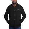 Unisex Feather Three Embroidered Bomber Jacket