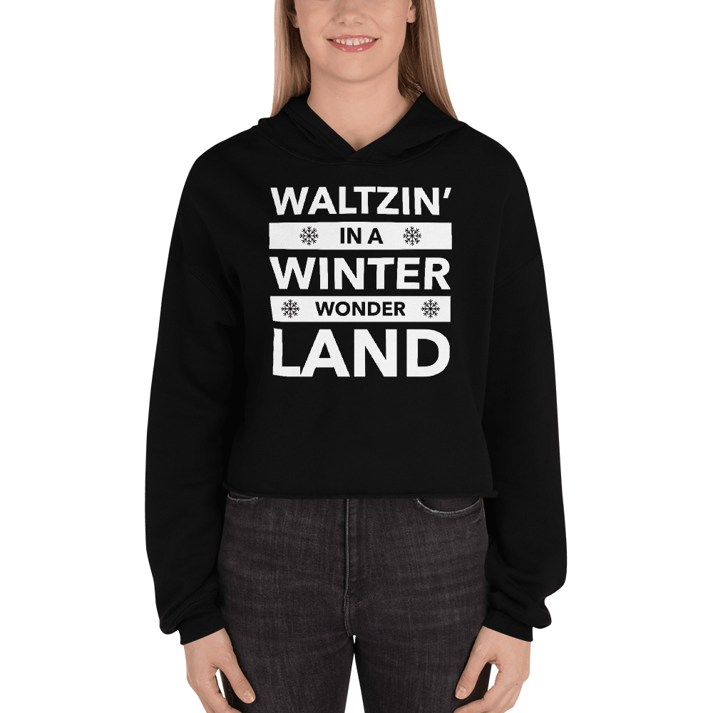 Waltzin' in a Winter Wonder Land Unisex Crop Hoodie